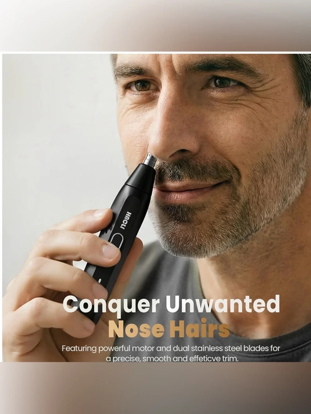 HACLI Rechargeable Nose & Ear Hair Trimmer – USB-C Waterproof – NEW